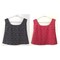 Front-Back REVERSIBLE Crop Top - White Polka Dots On Red And Black Backgrounds (S-M) product 1